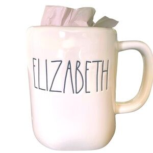 Rae Dunn~Cream Mug with Black Lettering
“Elizabeth”